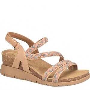 NEW COMFORTIVA women's silvia sport sandal - wide in new caramel multi